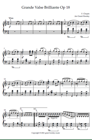 F. Chopin- The famous “Grande Valse Brilliante op 18” Solo Piano