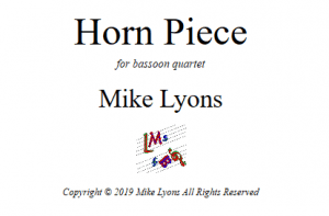 Bassoon Quartet – Horn Piece