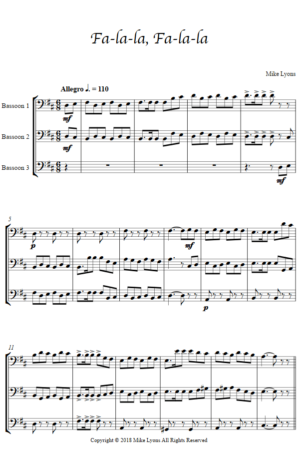 Bassoon Trio – Fa-la-la, Fa-la-la