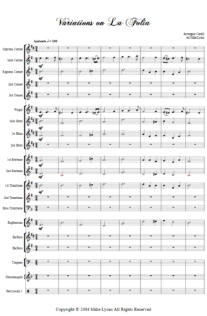 Brass Band – Variations on “La Folia” (Corelli)