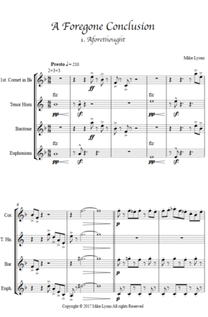 Brass Quartet – A Foregone Conclusion