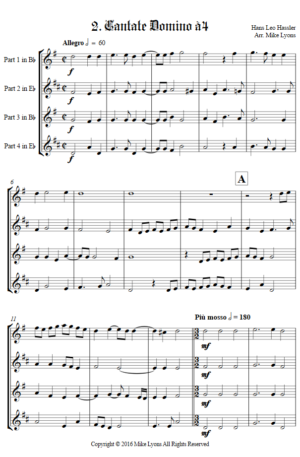 Brass Quartet – Cantiones Sacrae (1592) Hassler