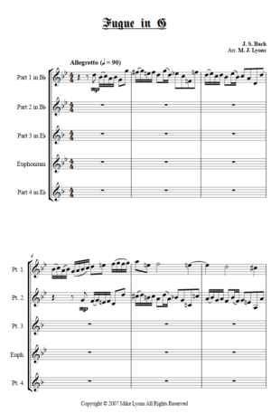 Brass Quartet – Fugue in G