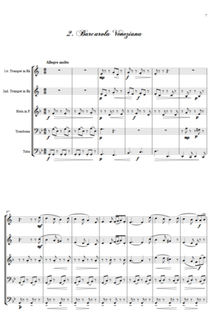 Brass Quintet – Four Mendelssohn Songs