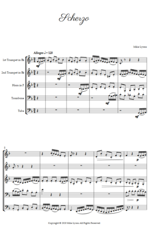 Brass quintet – Scherzo