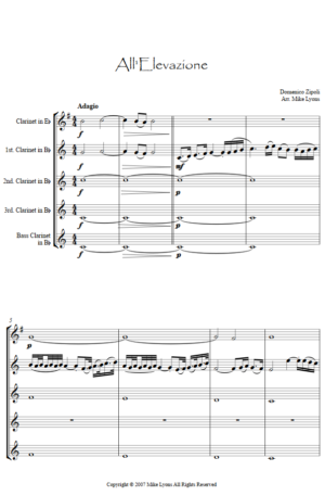 Clarinet quintet – All’Elevazione