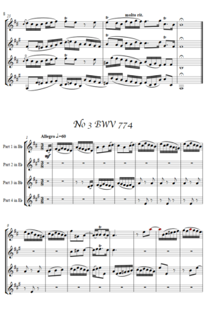 Five 2-Part Inventions BWV 772 – 778