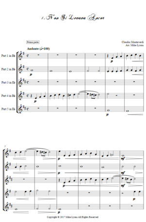 Flexi Quintet – Monteverdi, 2nd Book of Madrigals 1. Non Si Leveva Ancor