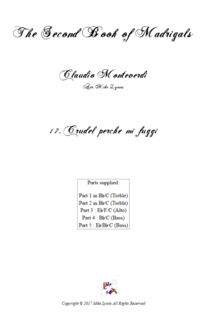 Flexi Quintet – Monteverdi, 2nd Book of Madrigals 17. Crudel Perche mi Fuggi