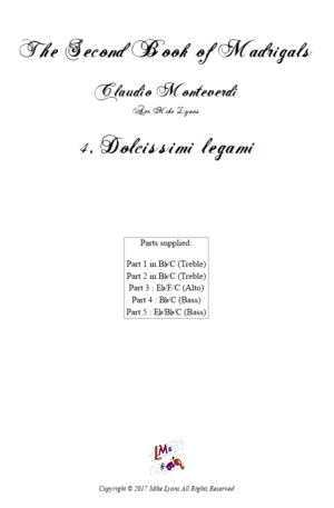 Flexi Quintet – Monteverdi, 2nd Book of Madrigals 4. Dolcissimi Legami