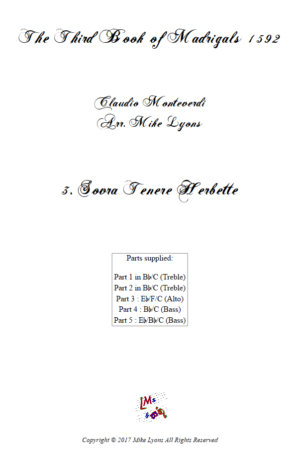 Flexi Quintet – Monteverdi, 3rd Book of Madrigals 3. Sovra Tenere Herbette