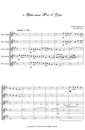 Flexi Quintet – Monteverdi, 3rd Book of Madrigals 5. Stracciami Pur Il Core