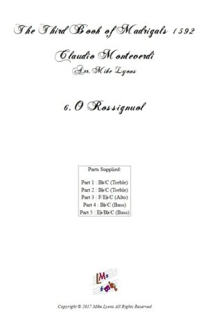 Flexi Quintet – Monteverdi, 3rd Book of Madrigals 6. O Rossignuol