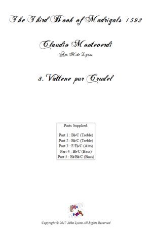 Flexi Quintet – Monteverdi, 3rd Book of Madrigals 8. Vattene pur Crudel