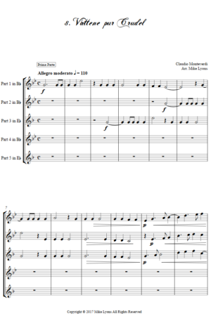 Flexi Quintet – Monteverdi, 3rd Book of Madrigals 8. Vattene pur Crudel