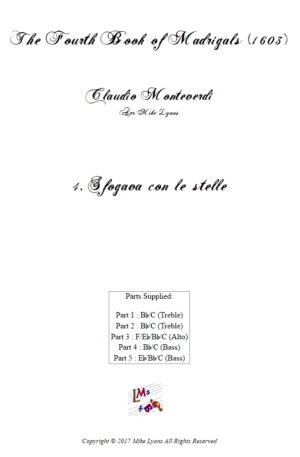Flexi Quintet – Monteverdi, 4th Book of Madrigals – 04. Sfogava con le stelle