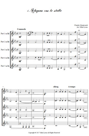Flexi Quintet – Monteverdi, 4th Book of Madrigals – 04. Sfogava con le stelle