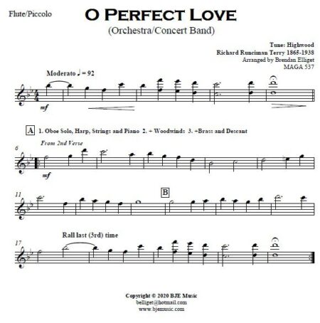 499 O Perfect Love CB Orchestra SAMPLE page 003