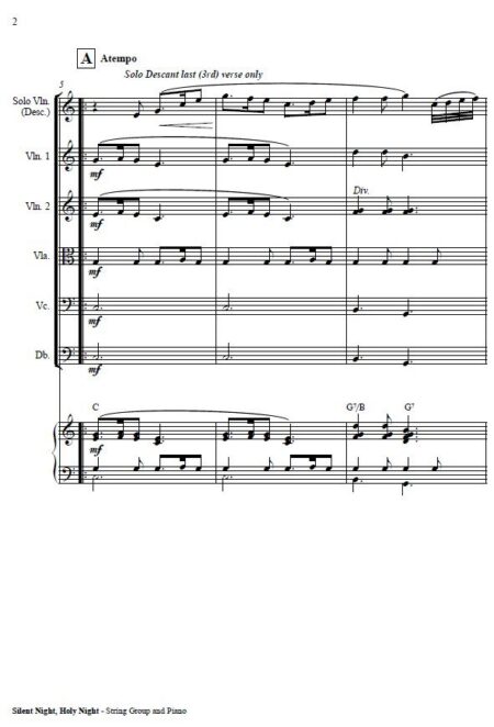 563 Silent Night Holy Night String Group SAMPLE page 002