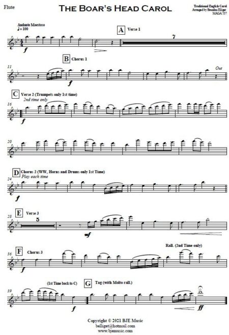 564 The Boars Head Carol Concert Band SAMPLE page 004