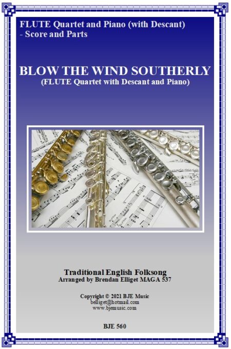 560 FC Blow The Wind Southerly FLUTE Quartet with Descant and Piano