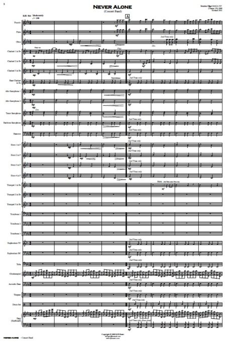 566 Never Alone Concert Band Theme 170 SAMPLE page 001