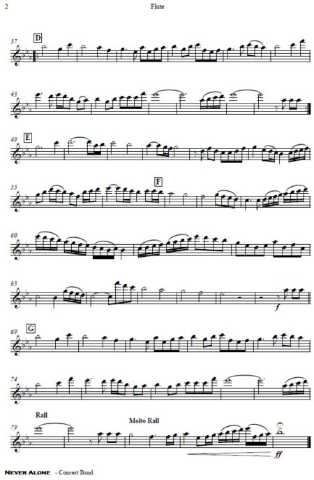 566 Never Alone Concert Band Theme 170 SAMPLE page 006