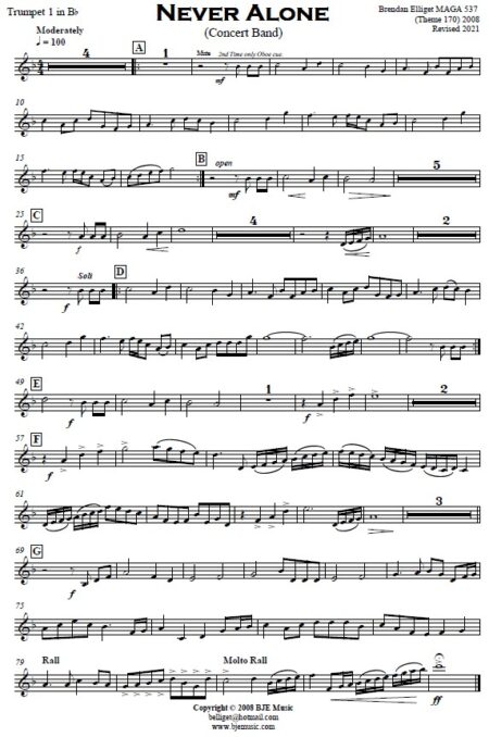 566 Never Alone Concert Band Theme 170 SAMPLE page 008