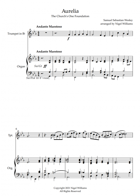 Aurelia, for Trumpet and Organ