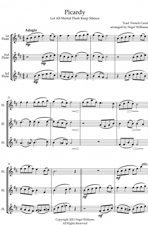 Picardy, for Flute Trio