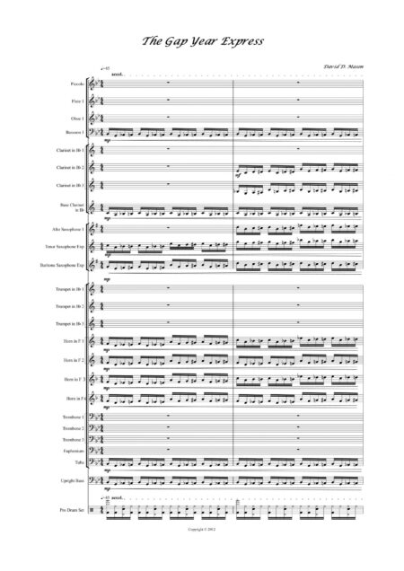 The Gap Year Express Concert Band 1 Full Score 2 scaled