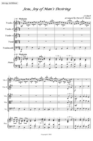 Jesu, Joy of Man’s Desiring – String Quartet and Piano