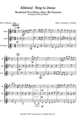 Alleluia! Sing to Jesus – Woodwind Trio