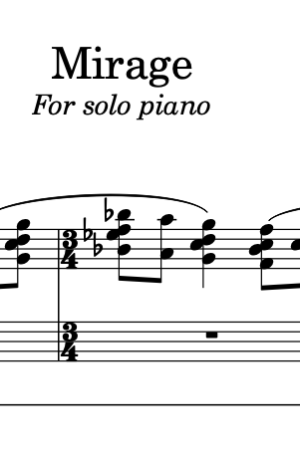 Mirage – for solo piano