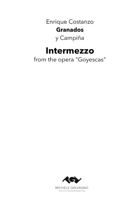 Granados Goyescas Intermezzo cover scaled