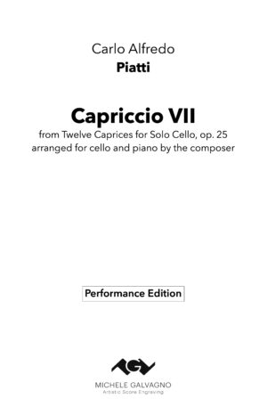 Carlo Alfredo Piatti – Capriccio n° 7 op. 25 for cello and piano (arranged by the composer)