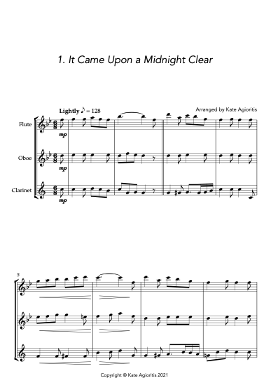 More Carols for Three - Woodwind Trio