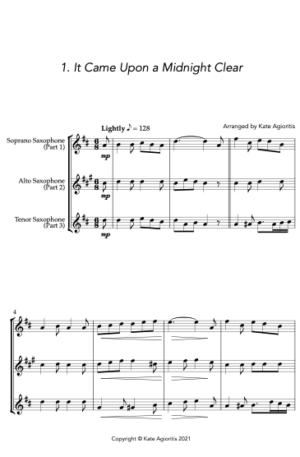 More Carols for Three – Saxophone Trio