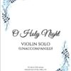 O Holy Night - Unaccompanied Violin Solo Web Cover