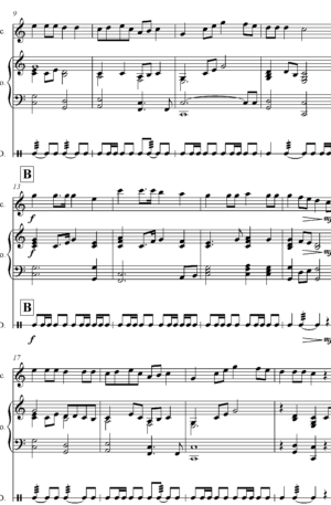 Waltzing Matilda – Flute/Piccolo, Piano and Snare Drum.