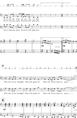 HYMN OF PRAISE – 3-pt. mixed, piano, opt. tambourine