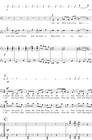 HYMN OF PRAISE – 3-pt. mixed, piano, opt. tambourine