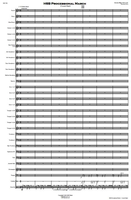 596 HSB Processional March Concert Band Sample page 001