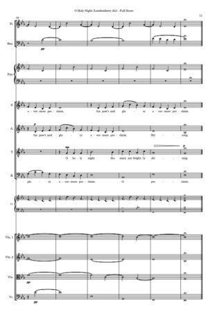 O Holy Night (Londonderry Air) – SATB, String quartet, Piano, Flute, Bassoon