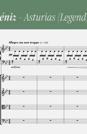 Asturias (Legend) (arr. for harp and string quartet)