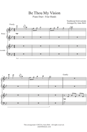 Be Thou My Vision – Early Intermediate Piano Duet