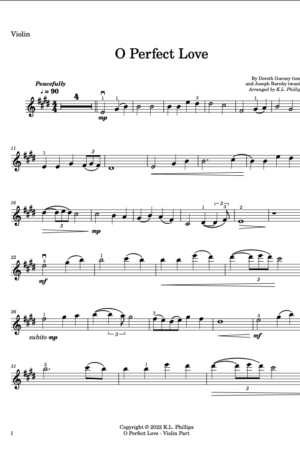 O Perfect Love (Wedding Hymn) – Violin Solo with Piano Accompaniment