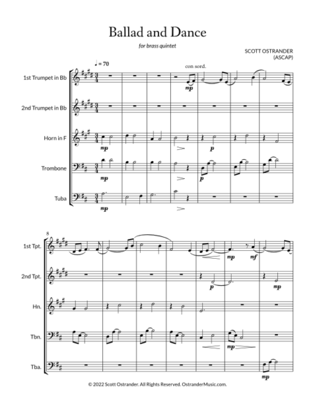 Ballad and Dance Full Score page1 1