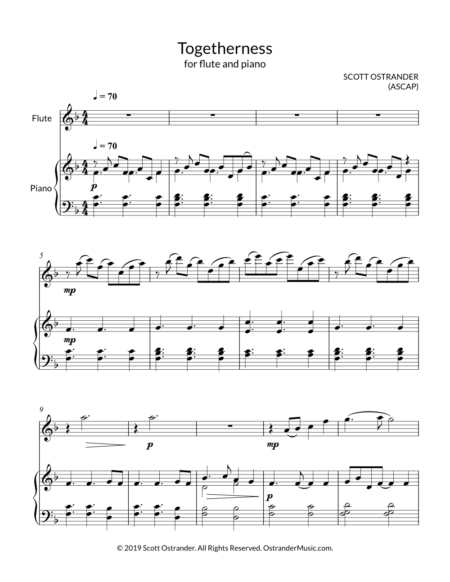 togetherness flutepiano score forprint page1
