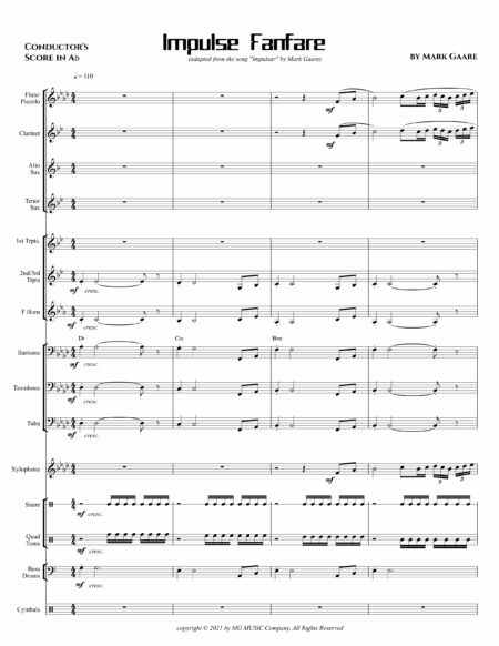 Impulse Fanfare Full Score 1 page 1 for website vxbcnj scaled